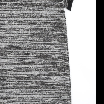 New Look Womens Grey Striped  T-Shirt Dress  Size 8