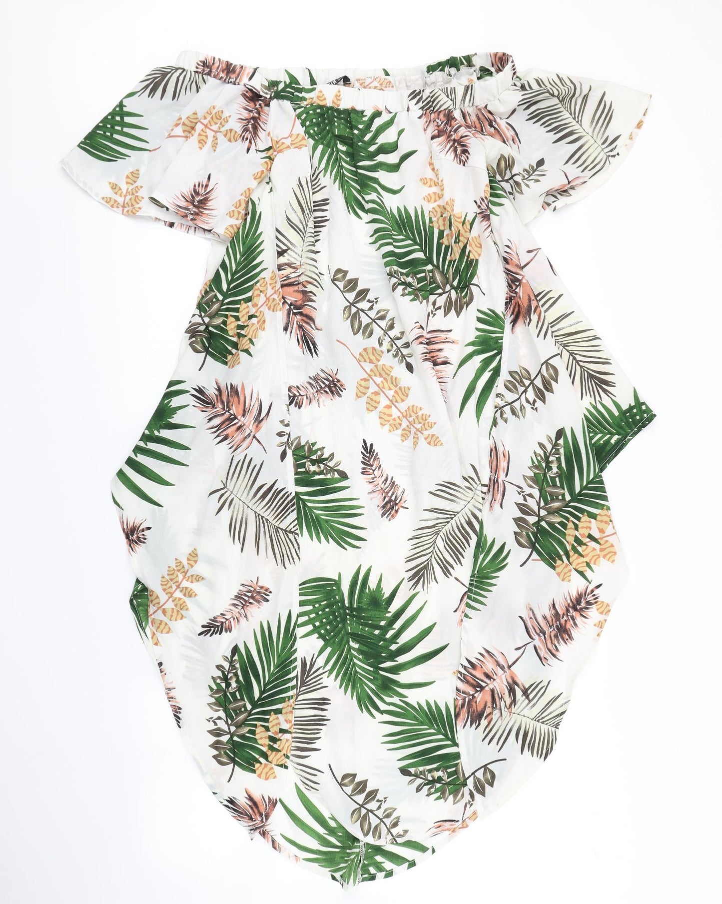 SheIn Womens White Floral  Kaftan  Size S