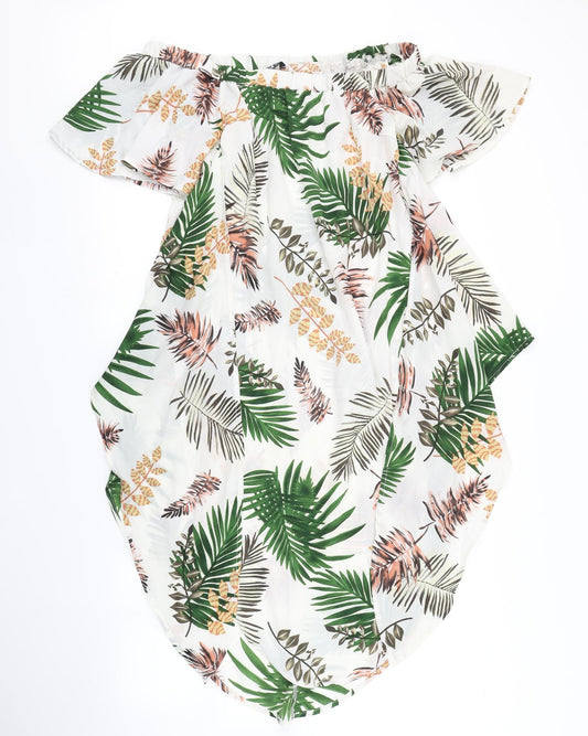 SheIn Womens White Floral  Kaftan  Size S