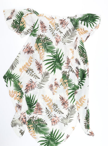 SheIn Womens White Floral  Kaftan  Size S