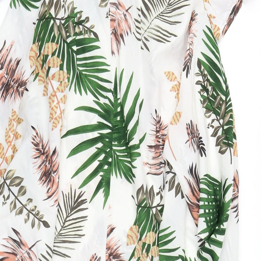 SheIn Womens White Floral  Kaftan  Size S