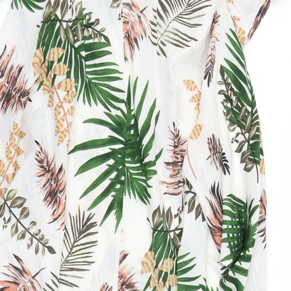 SheIn Womens White Floral  Kaftan  Size S