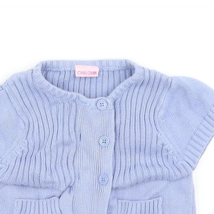 Cherokee Girls Blue  Knit Cardigan Jumper Size 2-3 Years