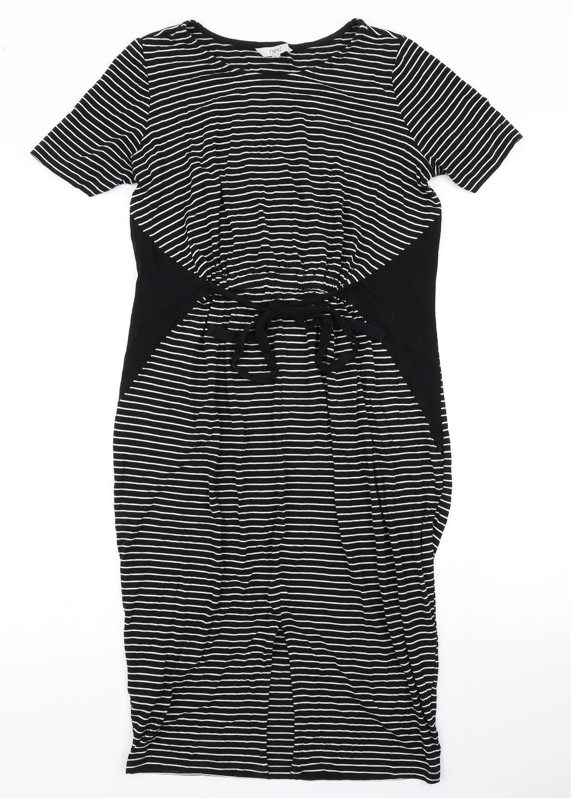 NEXT Womens Black Striped  A-Line  Size 10