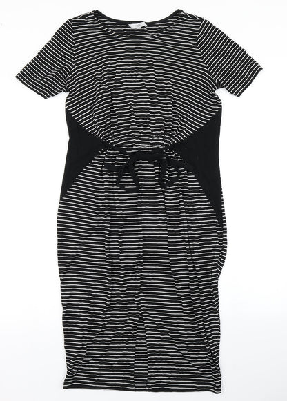 NEXT Womens Black Striped  A-Line  Size 10