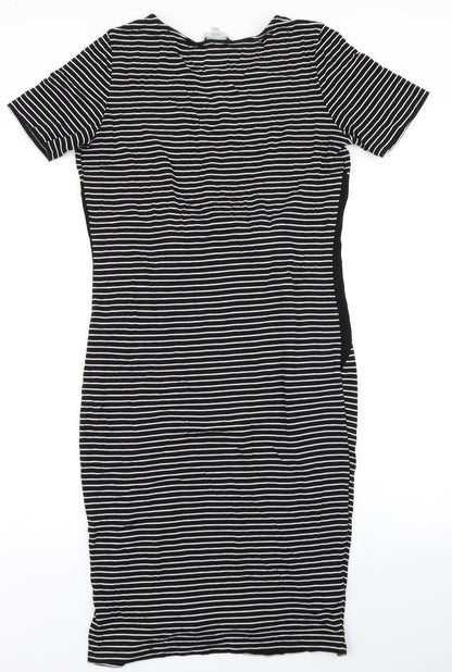 NEXT Womens Black Striped  A-Line  Size 10