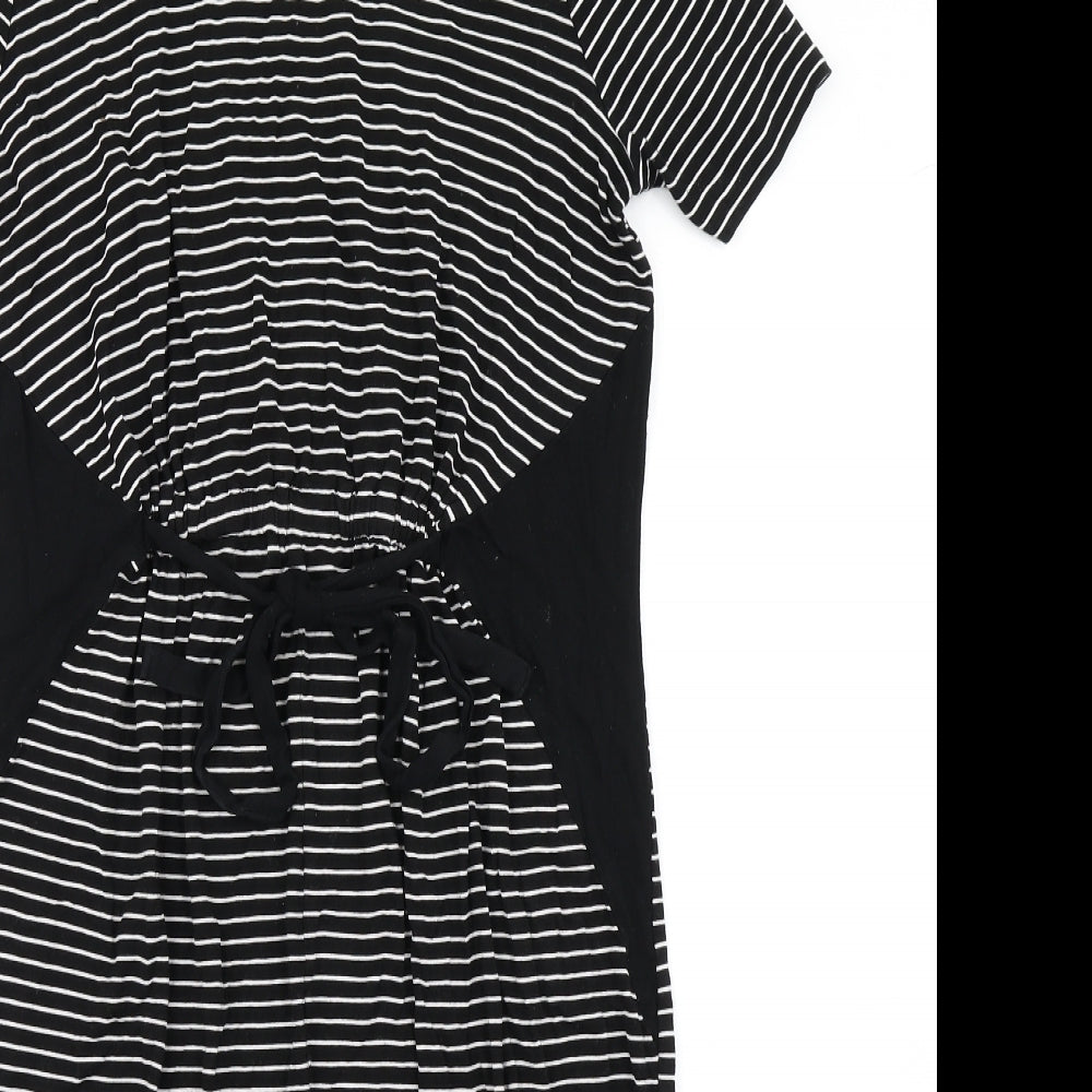 NEXT Womens Black Striped  A-Line  Size 10