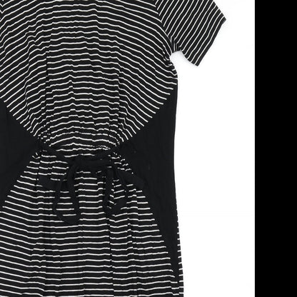 NEXT Womens Black Striped  A-Line  Size 10