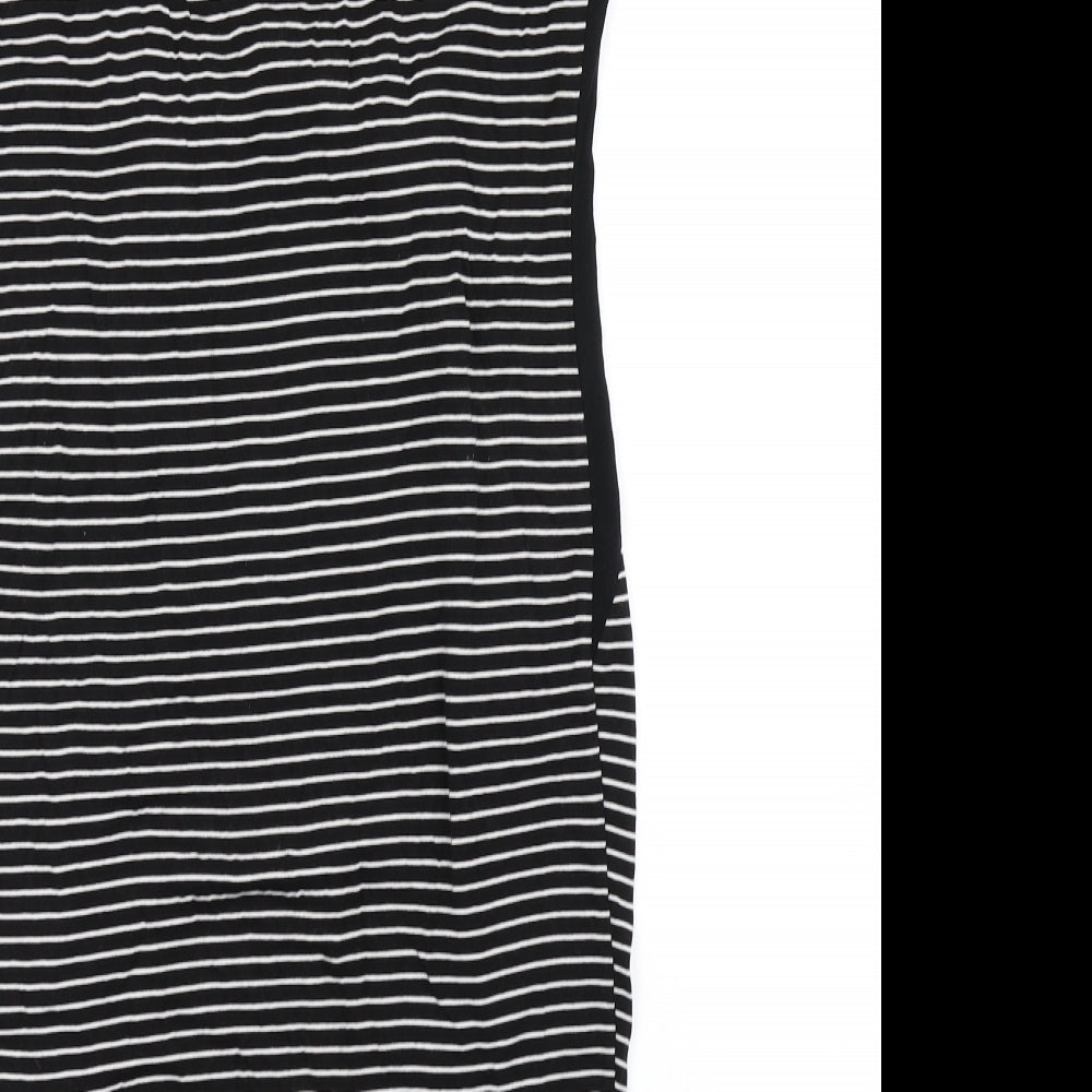 NEXT Womens Black Striped  A-Line  Size 10