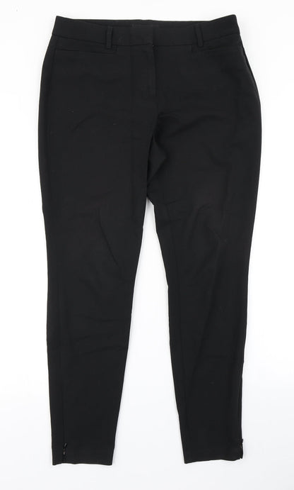 Womens UK Size 10 NEXT Regular Fit Dress Pants Black Trousers