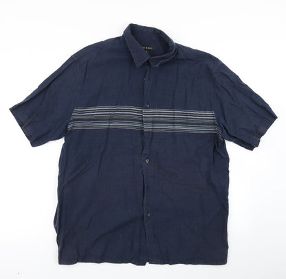 George Mens Blue    Button-Up Size L