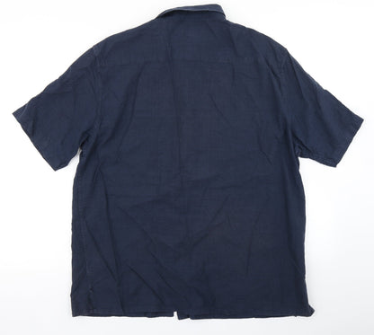 George Mens Blue    Button-Up Size L