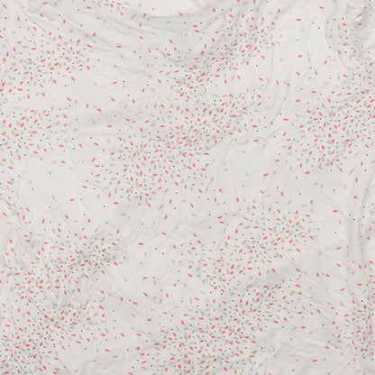 M&S Womens White Polka Dot  Basic T-Shirt Size 10