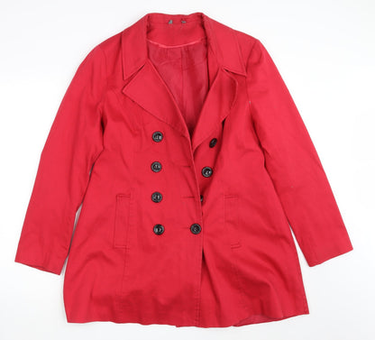 South Womens Red   Overcoat Coat Size 14
