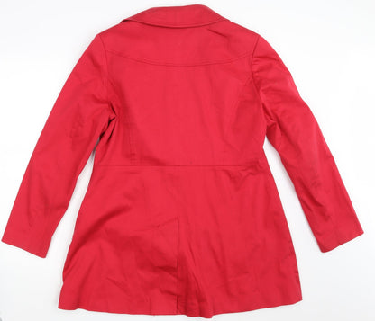 South Womens Red   Overcoat Coat Size 14