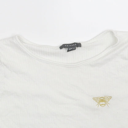 Primark Womens White   Pullover Sweatshirt Size 14