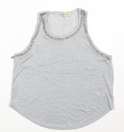 cameo Rose Womens Grey   Basic Tank Size 16