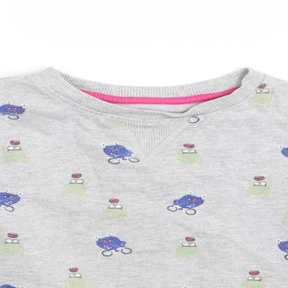 Mothercare Girls Green Animal Print  Pullover Jumper Size 5-6 Years