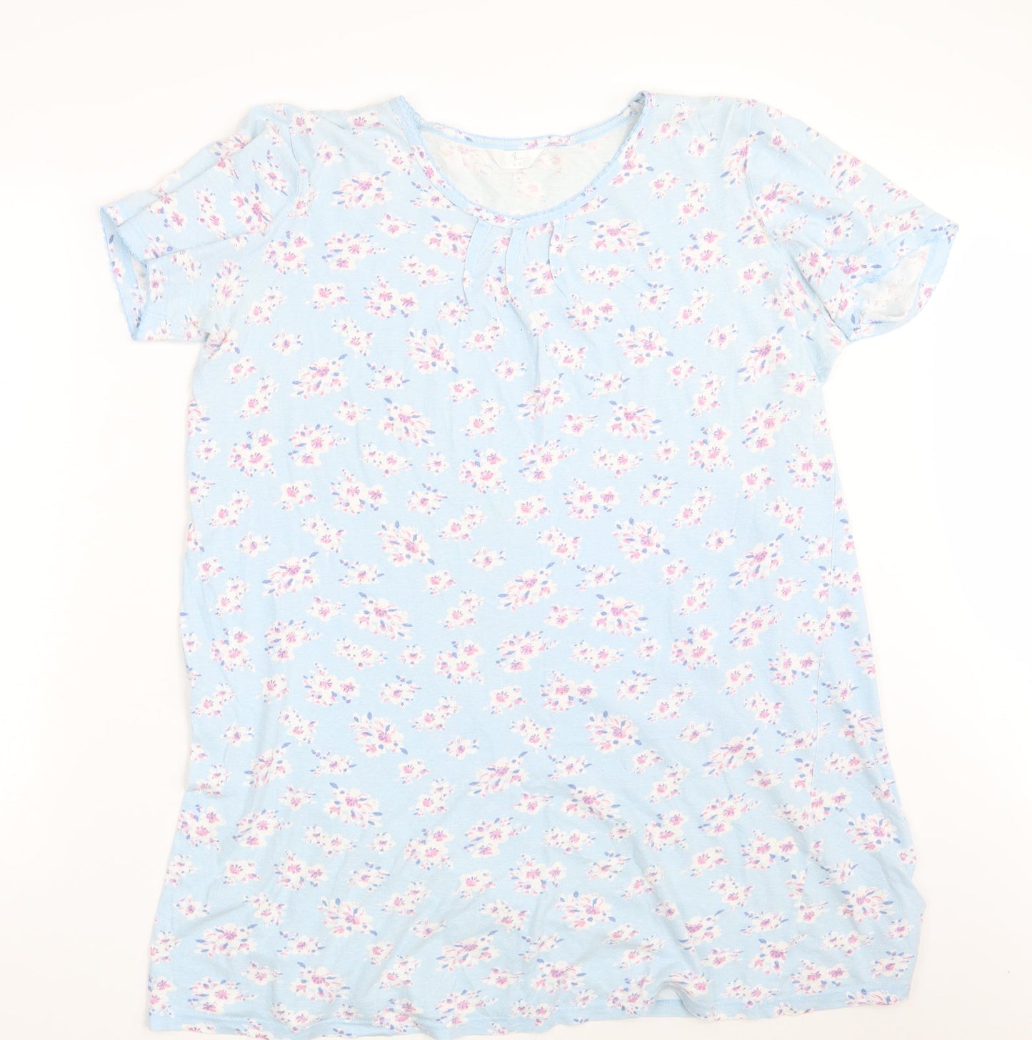 BM Womens Blue Floral  T-Shirt Dress  Size 16