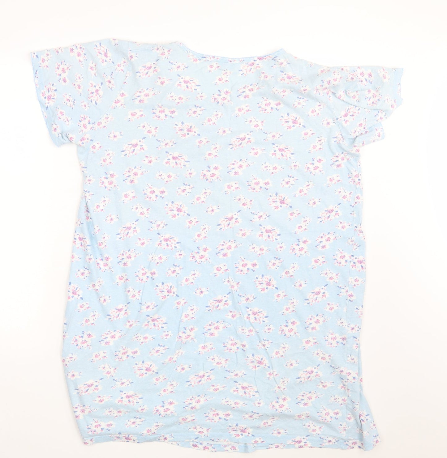 BM Womens Blue Floral  T-Shirt Dress  Size 16