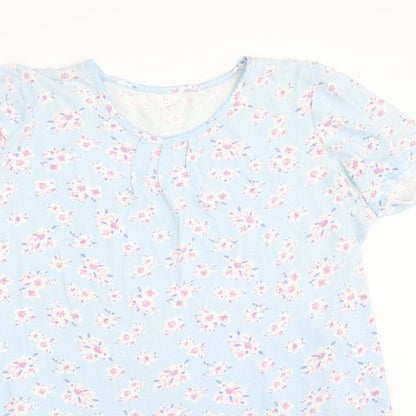 BM Womens Blue Floral  T-Shirt Dress  Size 16