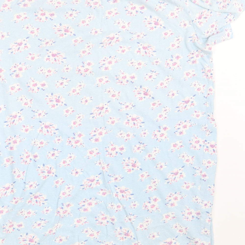 BM Womens Blue Floral  T-Shirt Dress  Size 16