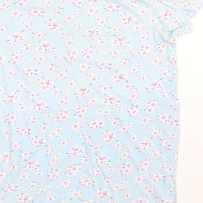 BM Womens Blue Floral  T-Shirt Dress  Size 16