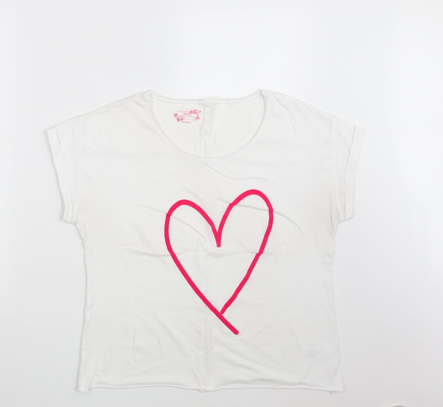 Womens UK Size M NEXT White Basic T-Shirt