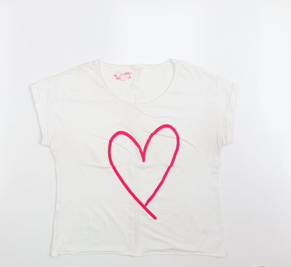 Womens UK Size M NEXT White Basic T-Shirt