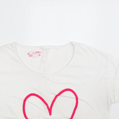 Womens UK Size M NEXT White Basic T-Shirt