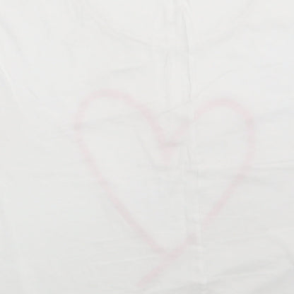 Womens UK Size M NEXT White Basic T-Shirt