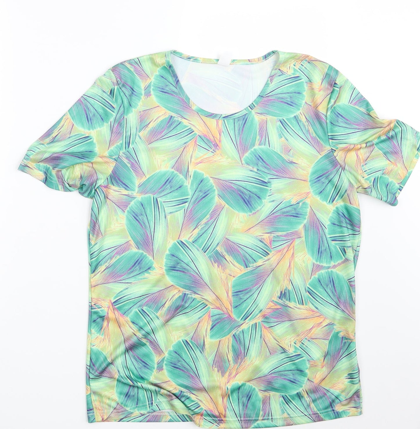 Preworn Womens Multicoloured Paisley  Basic T-Shirt Size 14