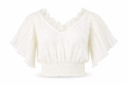 Womens UK Size S Preworn White Basic Blouse