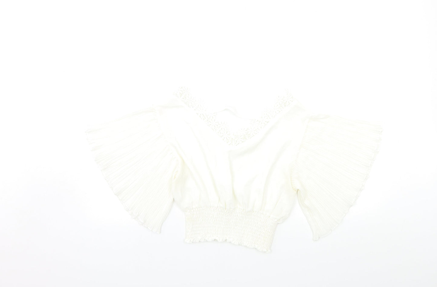 Womens UK Size S Preworn White Basic Blouse
