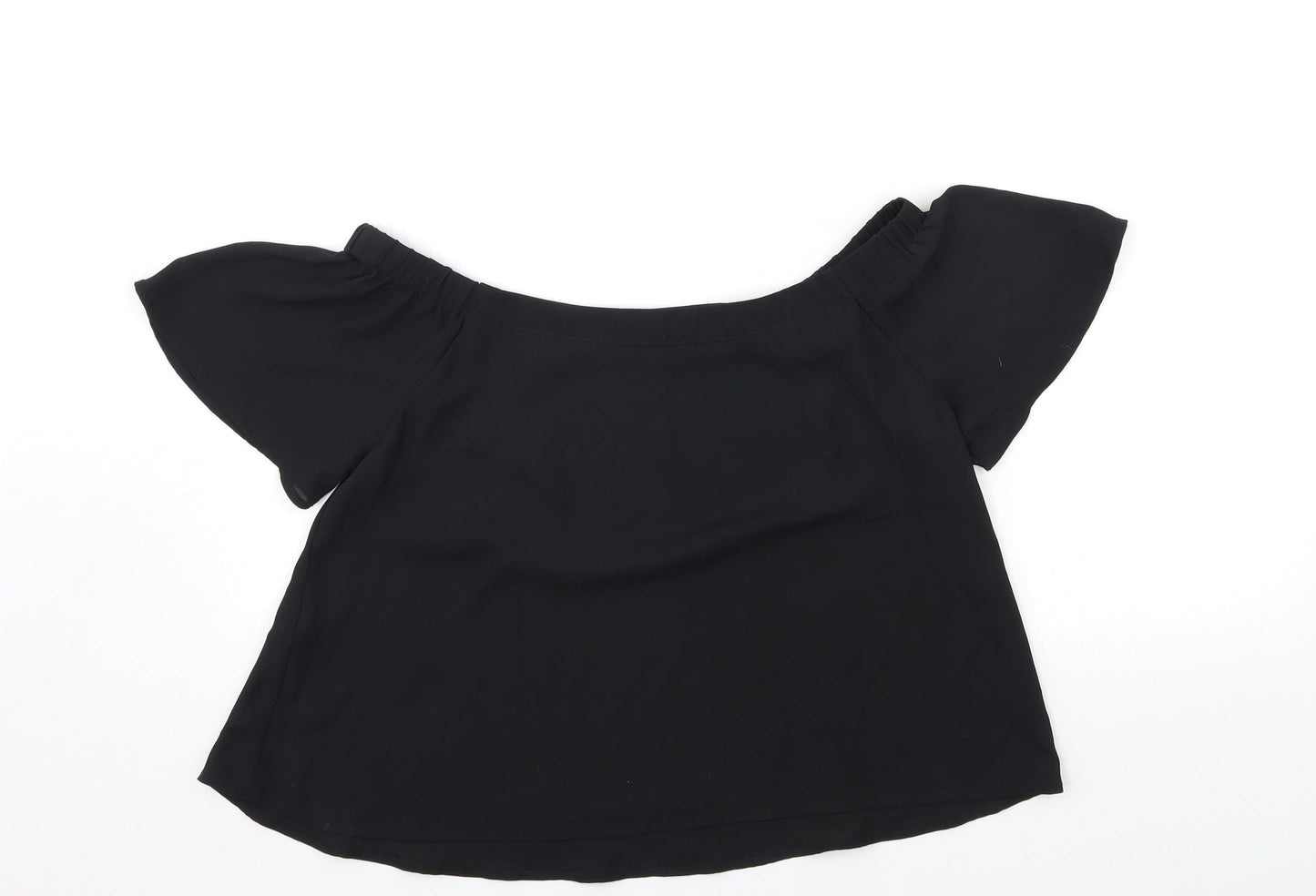 Womens UK Size 8 New Look Black Basic Blouse