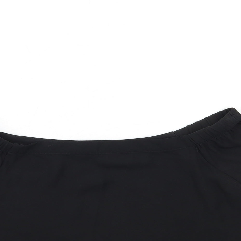 Womens UK Size 8 New Look Black Basic Blouse