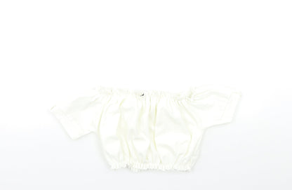 Womens UK Size 8 Style White Basic Blouse
