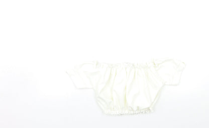 Womens UK Size 8 Style White Basic Blouse