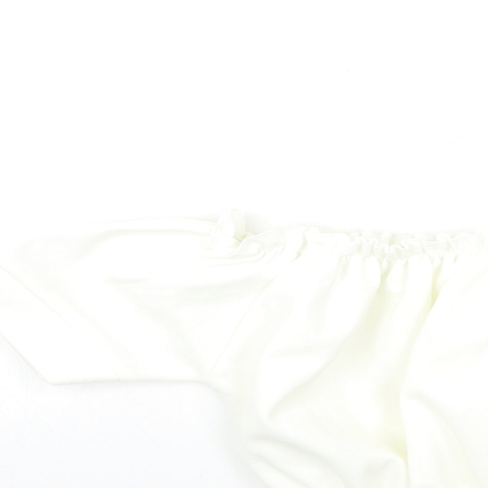 Womens UK Size 8 Style White Basic Blouse