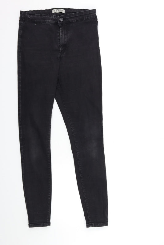 Denim & Co. Womens Black  Denim Skinny Jeans Size 14 L30 in