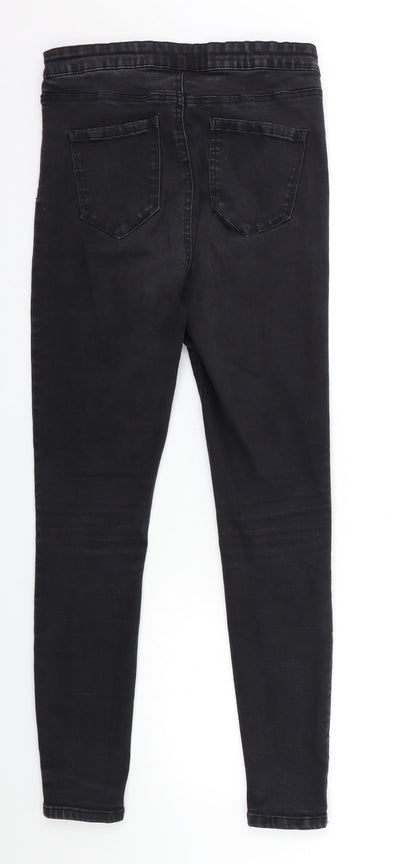 Denim & Co. Womens Black  Denim Skinny Jeans Size 14 L30 in