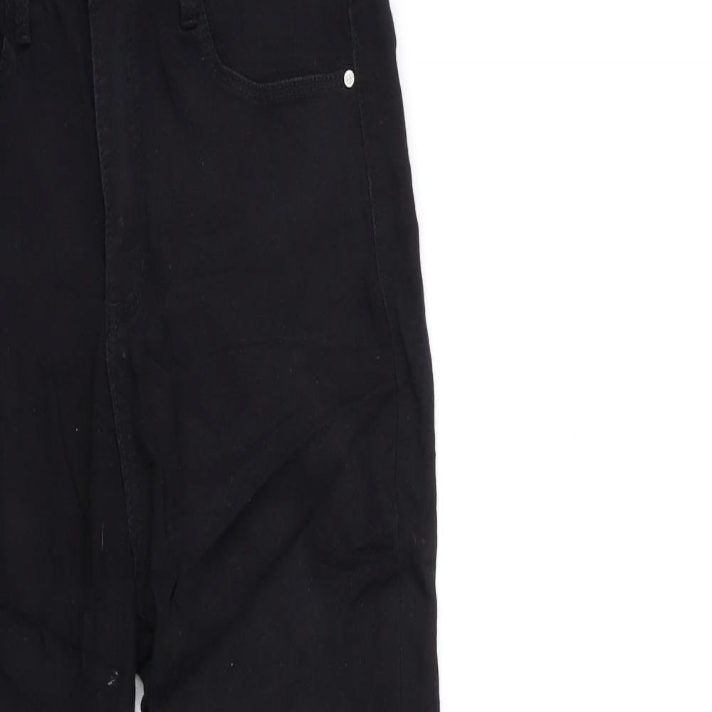 Womens UK Size S Preworn Regular Fit Skinny Black Jeans