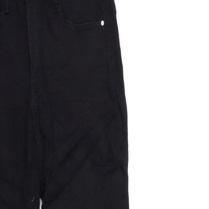 Womens UK Size S Preworn Regular Fit Skinny Black Jeans