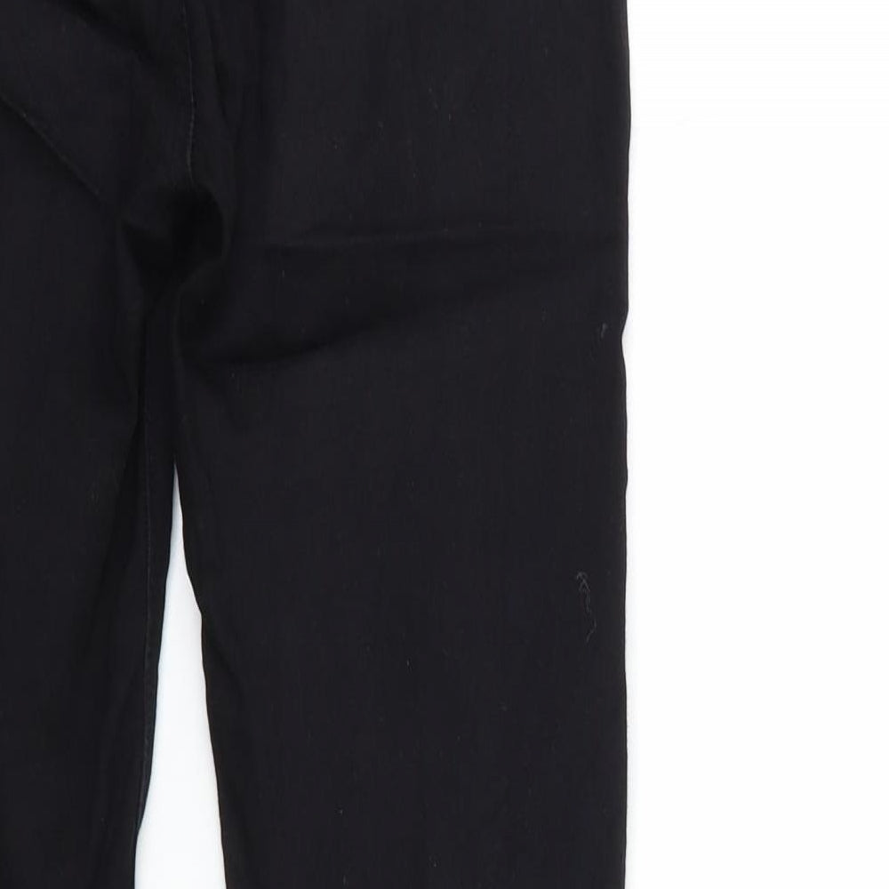 Womens UK Size S Preworn Regular Fit Skinny Black Jeans