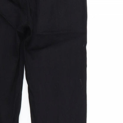 Womens UK Size S Preworn Regular Fit Skinny Black Jeans