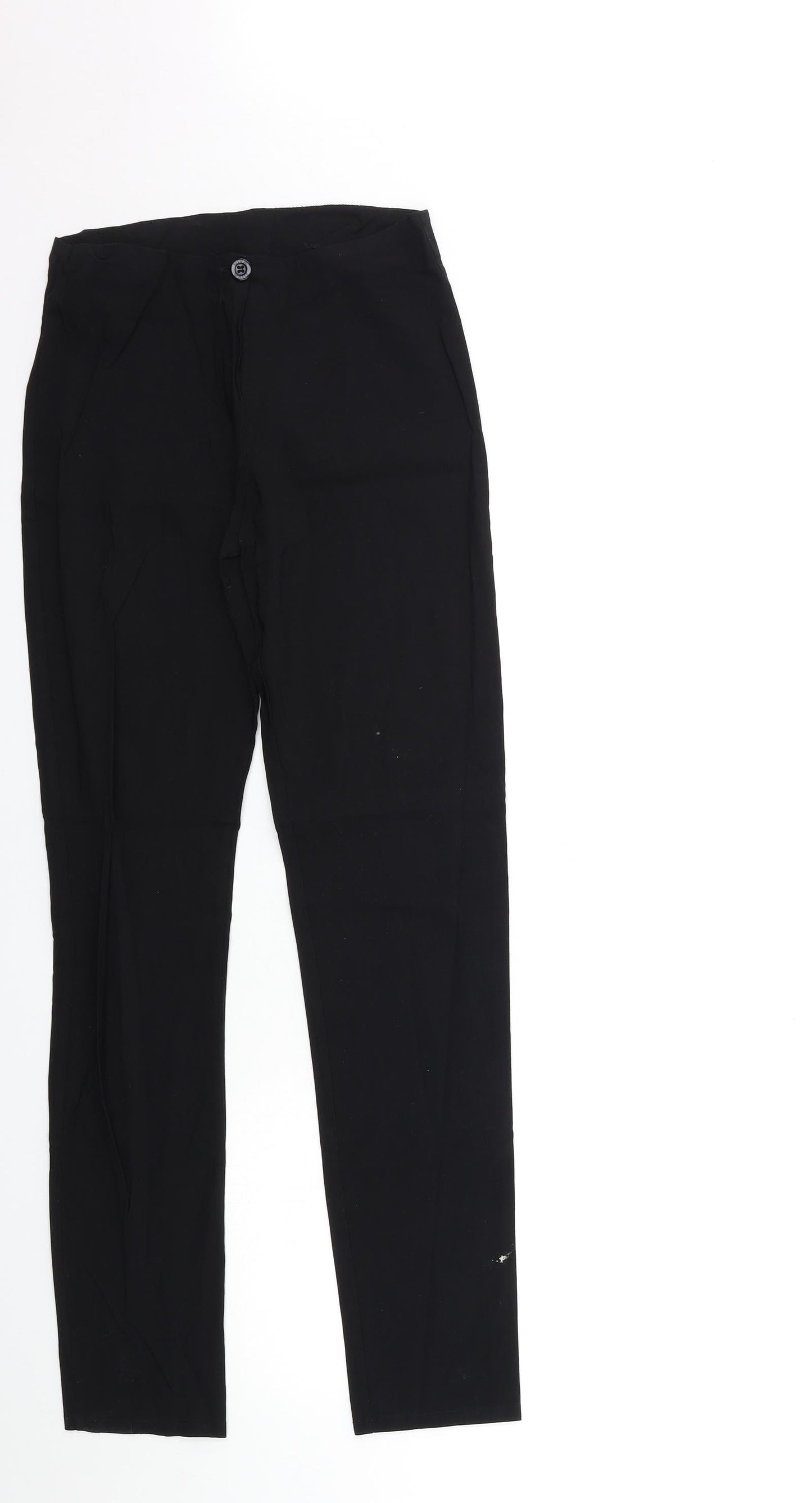 Womens UK Size 10 Preworn Regular Fit  Black Trousers