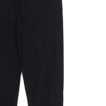 Womens UK Size 10 Preworn Regular Fit  Black Trousers