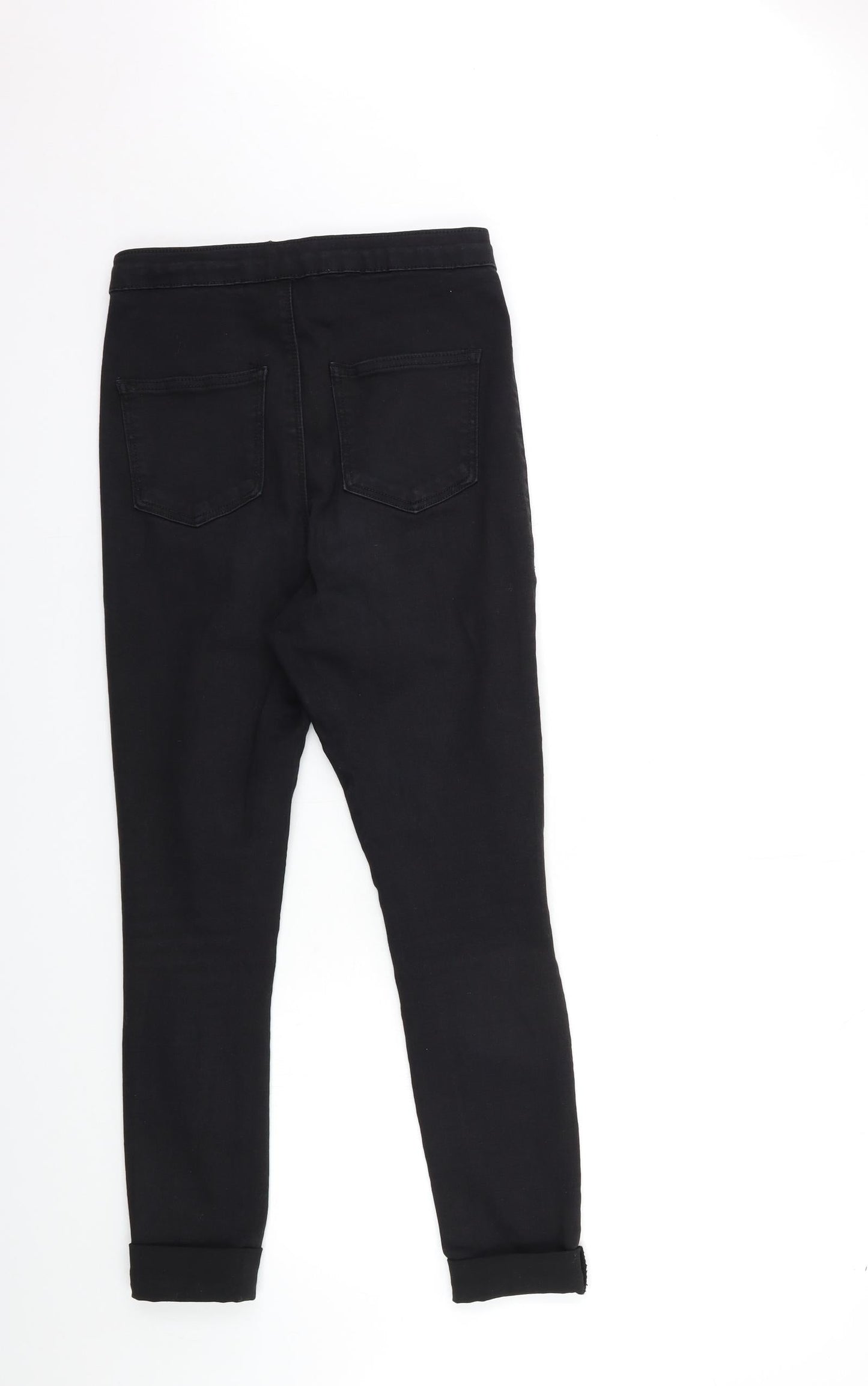 PRETTYLITTLETHING Womens Black  Denim Skinny Jeans Size 10 L26 in