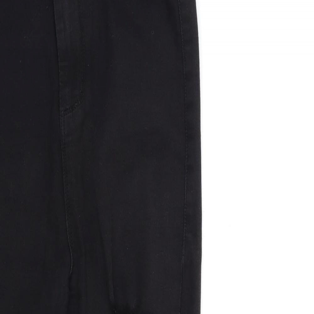 PRETTYLITTLETHING Womens Black  Denim Skinny Jeans Size 10 L26 in
