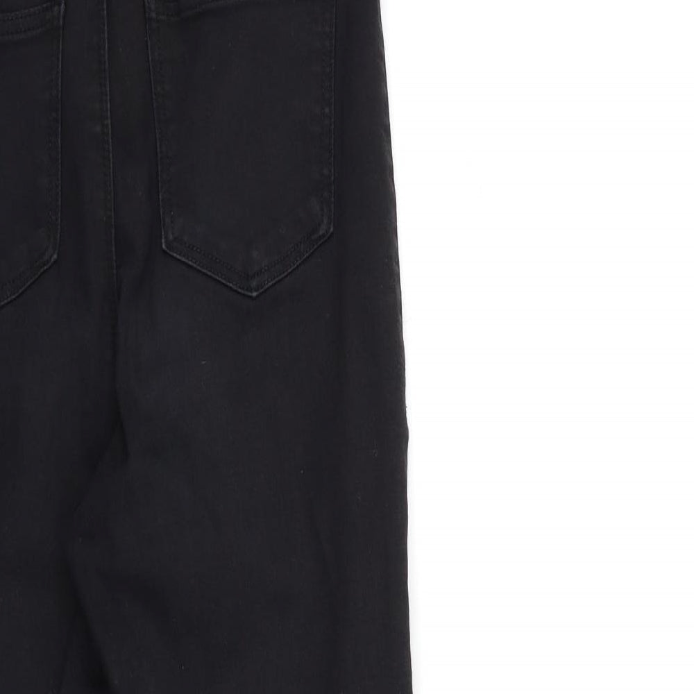 PRETTYLITTLETHING Womens Black  Denim Skinny Jeans Size 10 L26 in